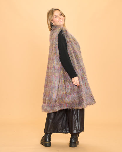 Cappotto Smanicato in Eco-Pelliccia